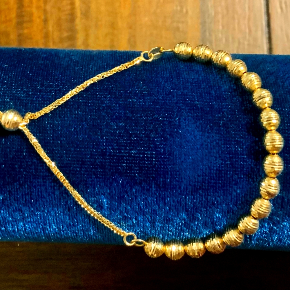 14 Karat Gold Bead Bracelet